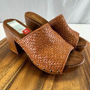 White Mountain Foot beds Altoria Brown Y2K Style Slide Platform Sandals Sz 9.5